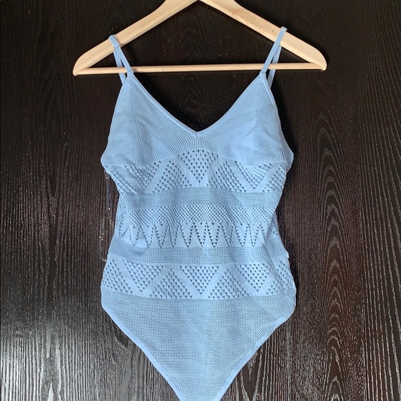 Fashion Nova Other - Fashion Nova Blue Give Me Attention Bodysuit NEW L